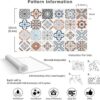 Papel tapiz autoadhesivo con patrones bohemios estilo