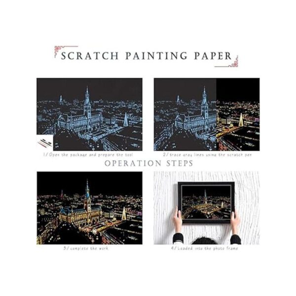 Papel artístico de pintura de arco iris para rascar arte