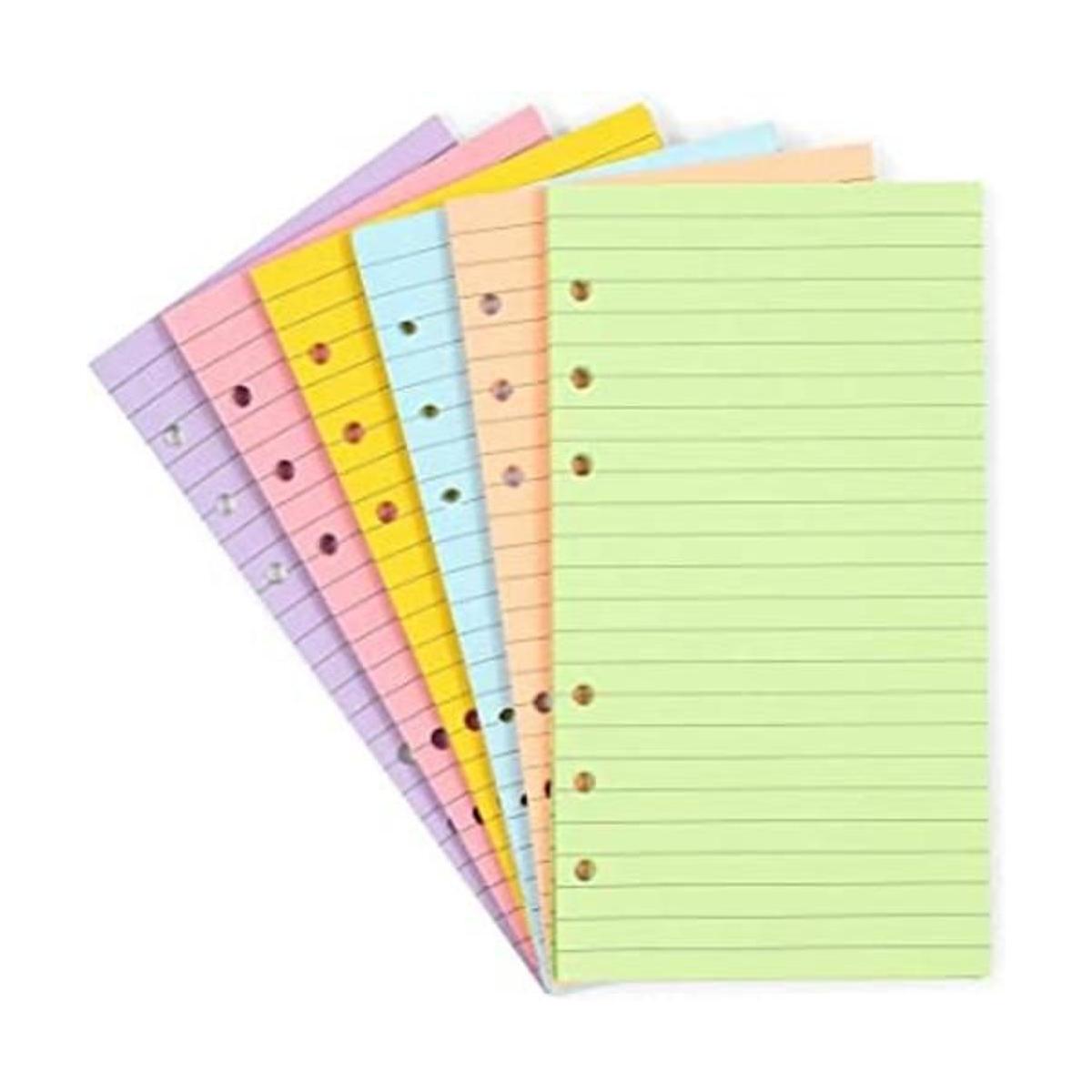 Papel de carpeta rayado papel de repuesto A6 de 6