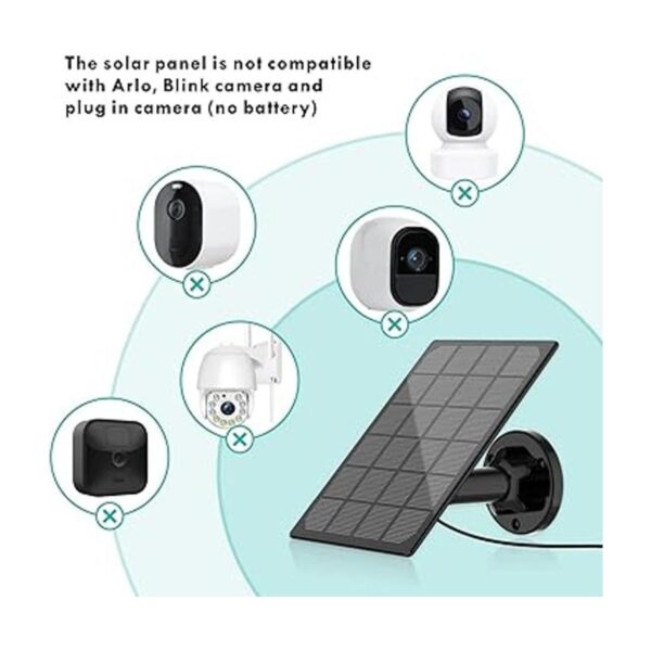 Panel solar para cámara de seguridad inalámbrica para_3