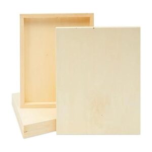 Paneles de madera sin terminar para pintar cuadrados de