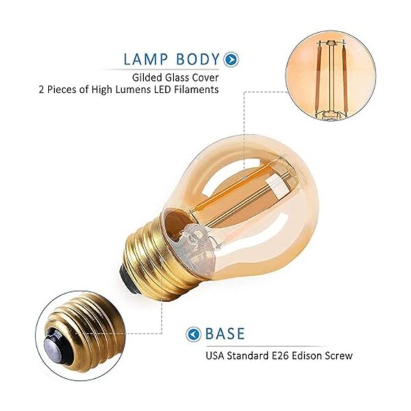 Panledo Bombillas LED Edison vintage de 2 W bombilla de