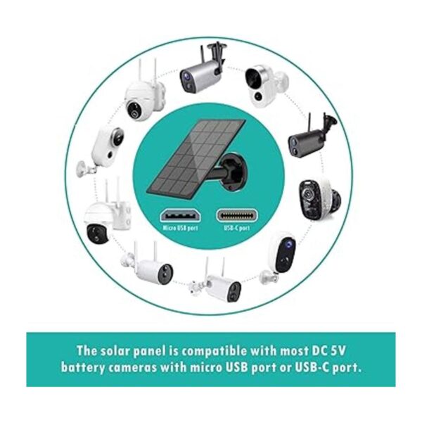 Panel solar para cámara de seguridad inalámbrica para_2