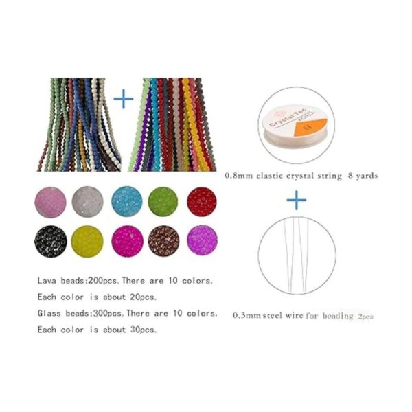 Pamir Tong Juego de 500 cuentas de pulsera de 0.236_3
