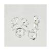 PandaHall 40 anillos ajustables en blanco anillos de