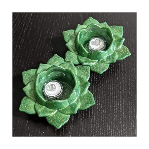 Palksky Lotus Moldes de resina para velas de té moldes