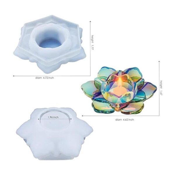 Palksky Lotus Moldes de resina para velas de té moldes