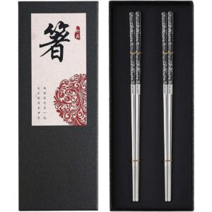 Palillos de acero inoxidable chapado en titanio_1