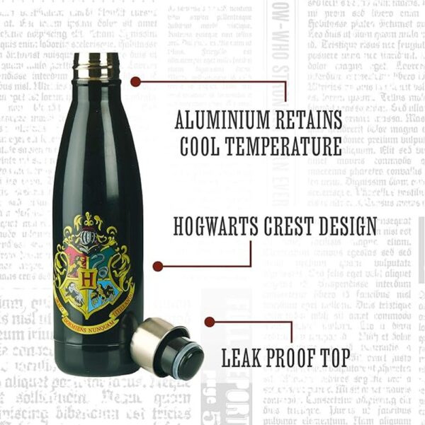 Paladone AMZ7490HP Hogwarts Botella de agua de metal con_2