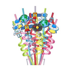 Pajitas para el espacio exterior recuerdos de fiesta para
