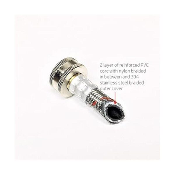 Pack de 2 mangueras de acero inoxidable de alta calidad_3