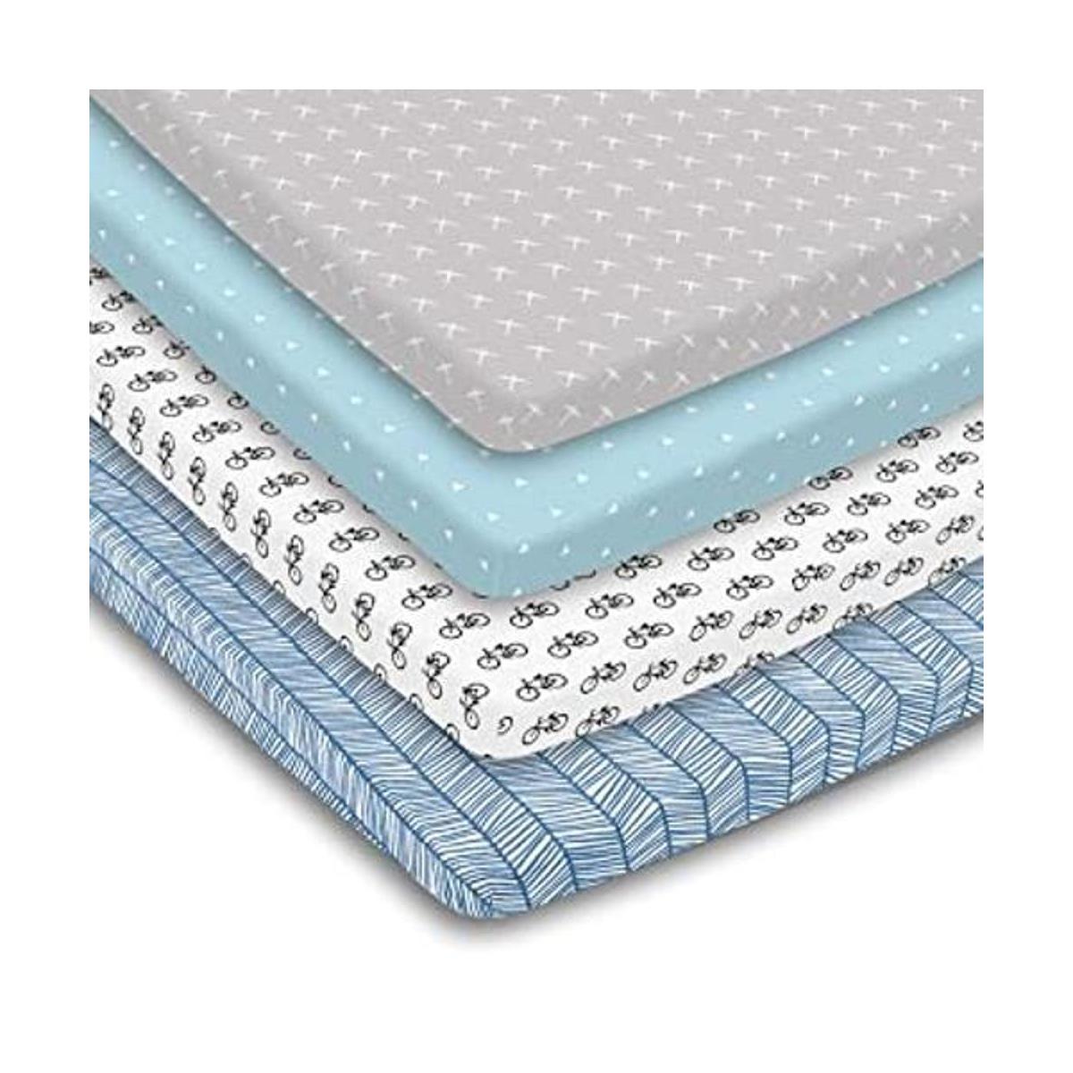 Pack n Play Sheets Pack y juego de sábanas de 3 unidades