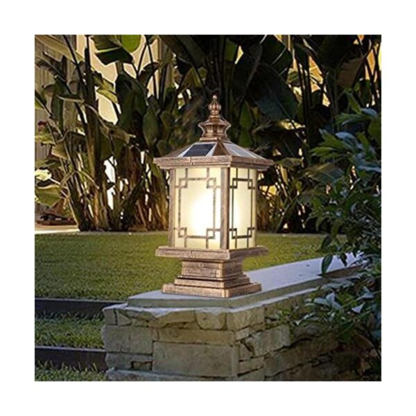 PTOUG Luz solar LED para exteriores lámpara de poste de