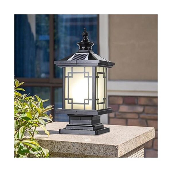 PTOUG Luz solar LED para poste al aire libre lámpara de