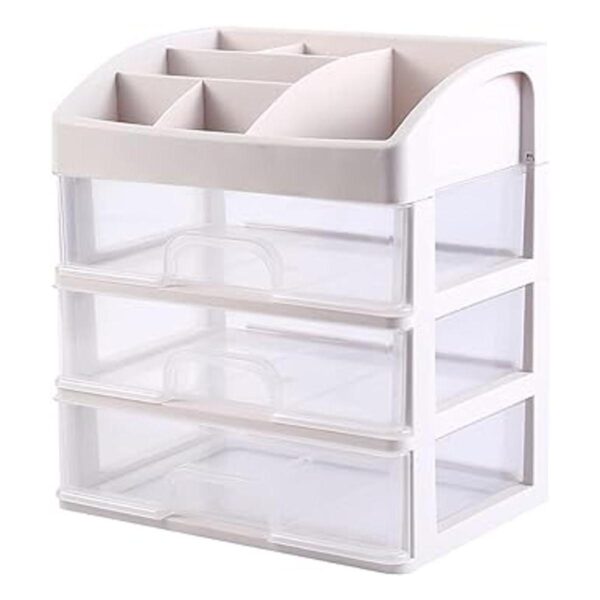 PTBSZCWY Organizador de maquillaje con 3 cajones vitrinas_4