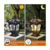 PTOUG Lámpara solar LED de casquillo de poste IP65