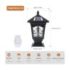 PTOUG Lámpara solar LED de casquillo de poste IP65