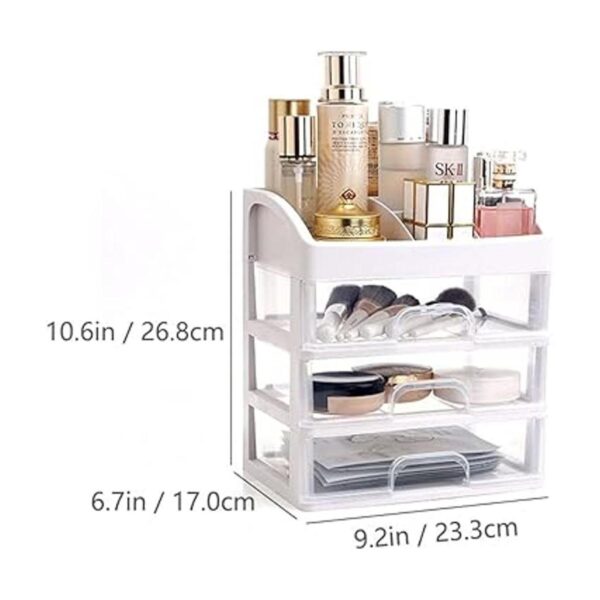 PTBSZCWY Organizador de maquillaje con 3 cajones vitrinas_3