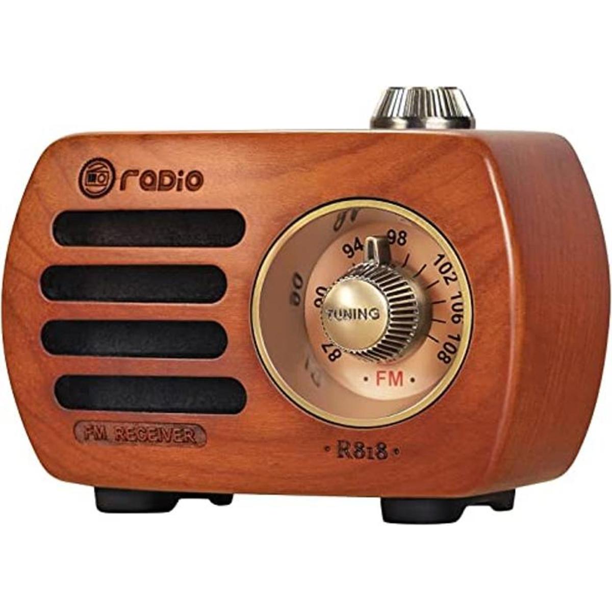 PRUNUS R818 Radio FM retro Bluetooth mini portátil de