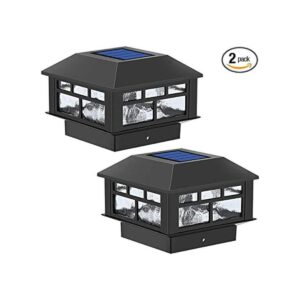POWGDLT Luces solares para postes para exteriores luces_1
