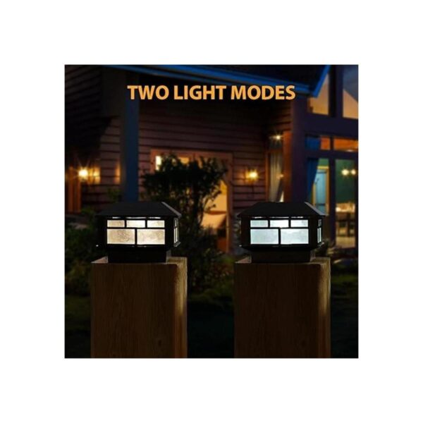 POWGDLT Luces solares para postes para exteriores luces_2