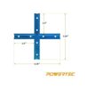 POWERTEC 71698 Kit de intersección de pista T 2 unidades