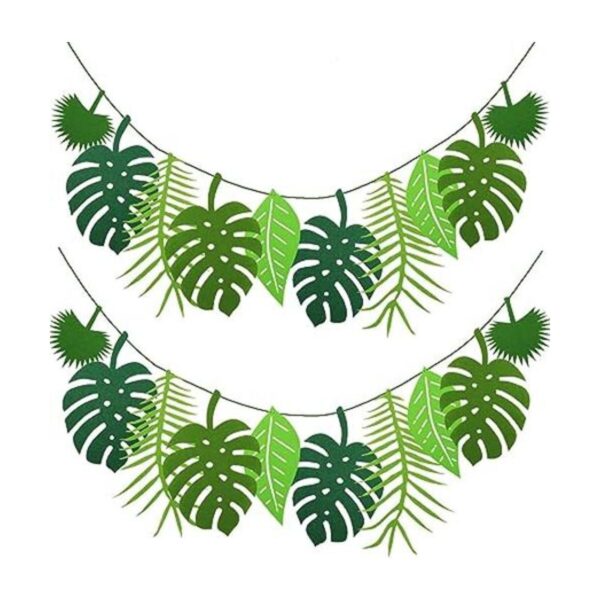 PIXHOTUL Paquete de 2 pancartas tropicales de hojas