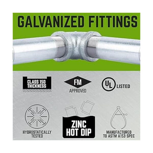 PIPE DCOR Brida de piso de hierro maleable galvanizado_5
