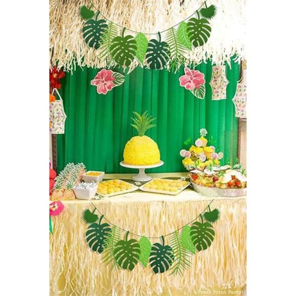 PIXHOTUL Paquete de 2 pancartas tropicales de hojas
