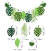 PIXHOTUL Paquete de 2 pancartas tropicales de hojas