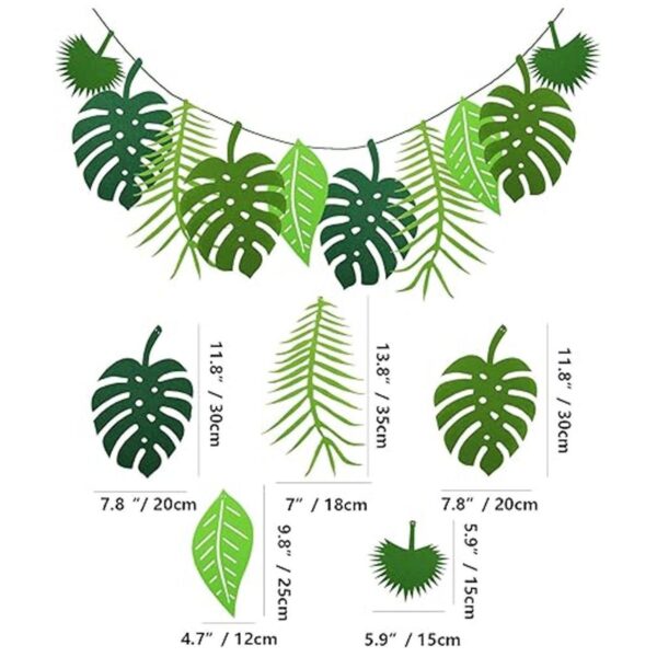 PIXHOTUL Paquete de 2 pancartas tropicales de hojas
