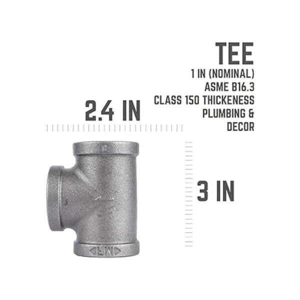 PIPE DCOR Camiseta de hierro maleable 1.0 in 4_2
