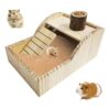 PINVNBY Caja de baño de arena para hámster de madera para