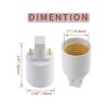 PHITUODA 10 adaptadores de enchufe Gx23 a E26E27 soporte