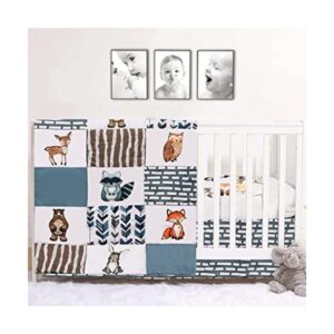 PINNKKU Juego de ropa de cama de 3 piezas con animales del