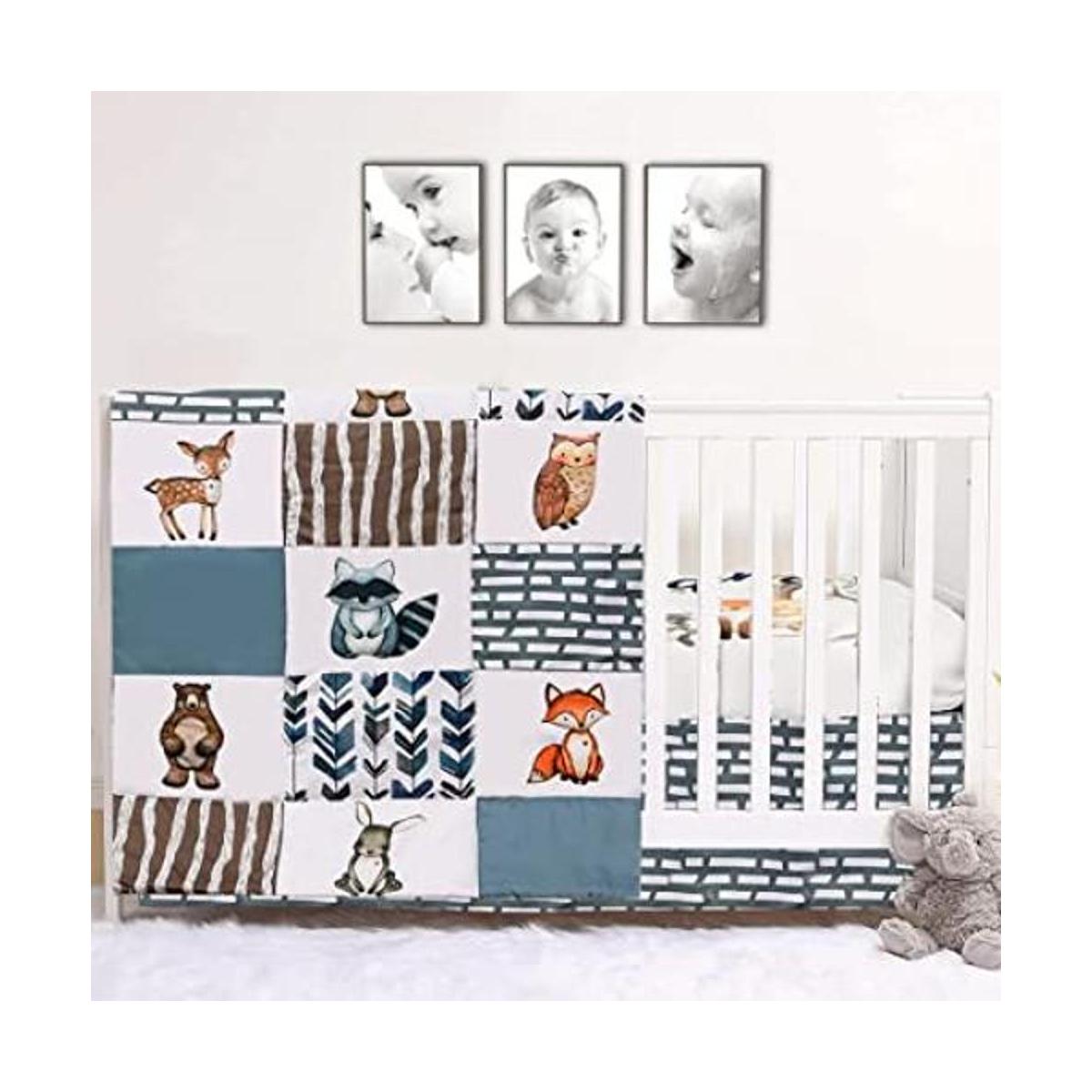 PINNKKU Juego de ropa de cama de 3 piezas con animales del