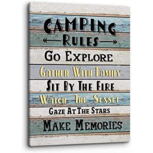 PHAMTE Divertidas reglas de campamento con cita de arte de_1