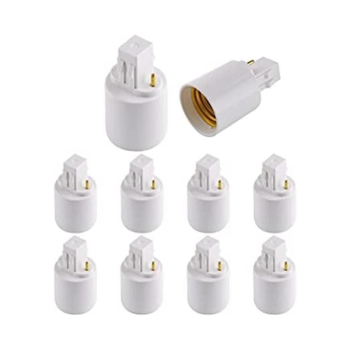 PHITUODA 10 adaptadores de enchufe Gx23 a E26E27 soporte