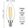 PIFUT Bombilla LED E14 regulable 110 V 300 lúmenes_2