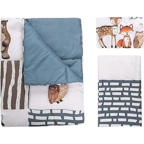 PINNKKU Juego de ropa de cama de 3 piezas con animales del