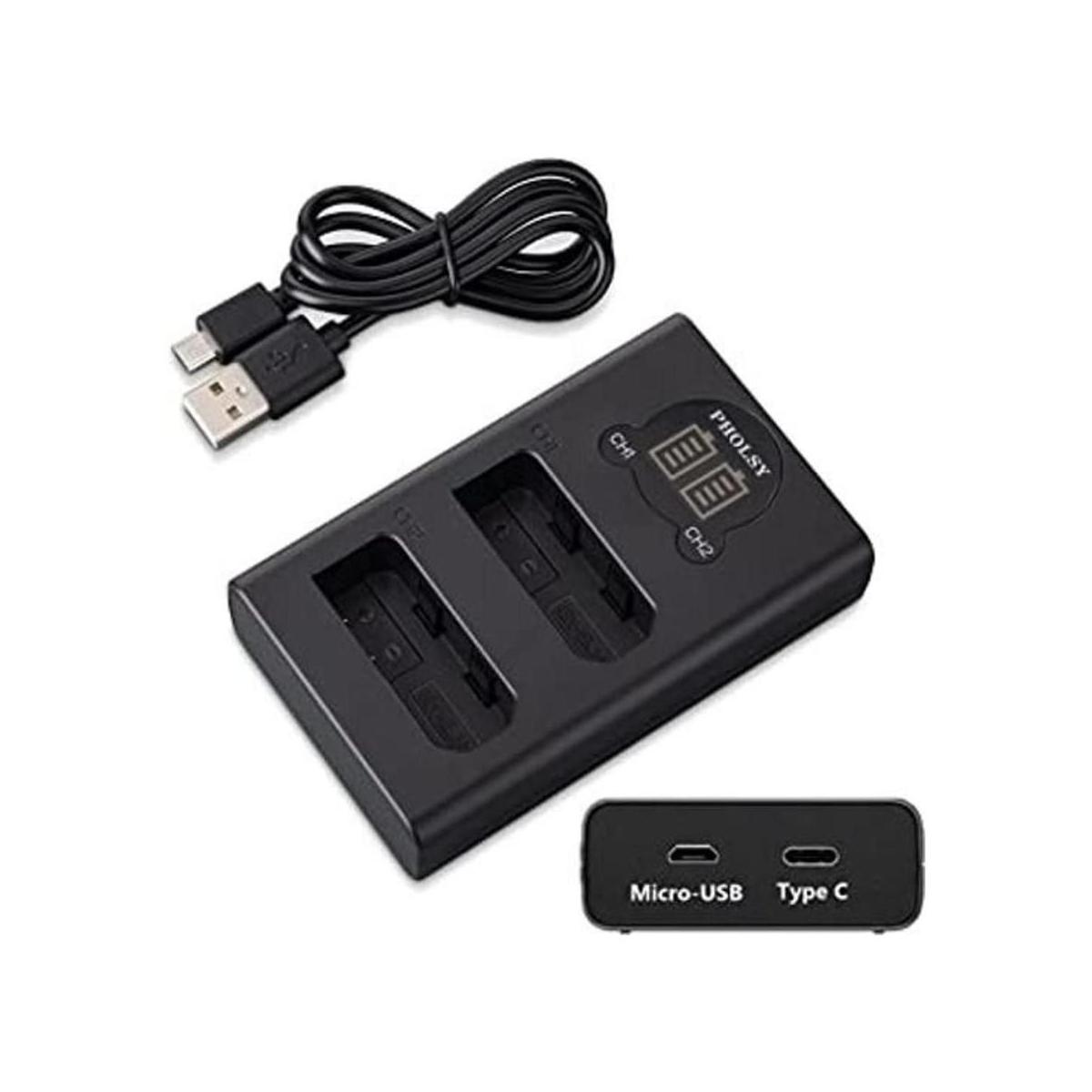 PHOLSY Cargador ENEL14 cargador USB MH24 para batería