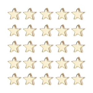 PH PandaHall 60 cuentas de estrella de latón de larga