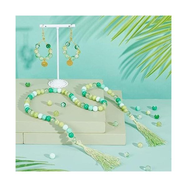PH PandaHall 24 cuentas de cristal verde de 0.31 pulgadas_3