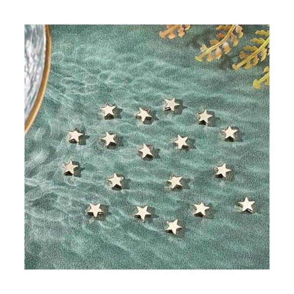 PH PandaHall 60 cuentas de estrella de latón de larga
