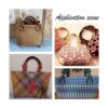 PH PandaHall 6 asas de madera con cuentas 3 colores de