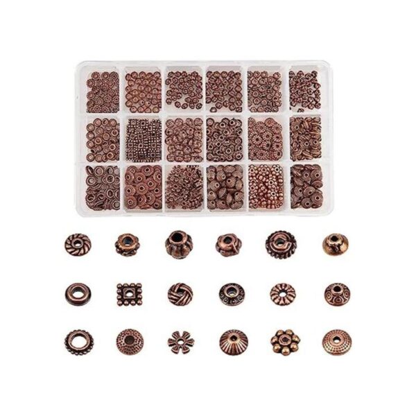 PH PandaHall 540pcs 18 estilos de cuentas espaciadoras de