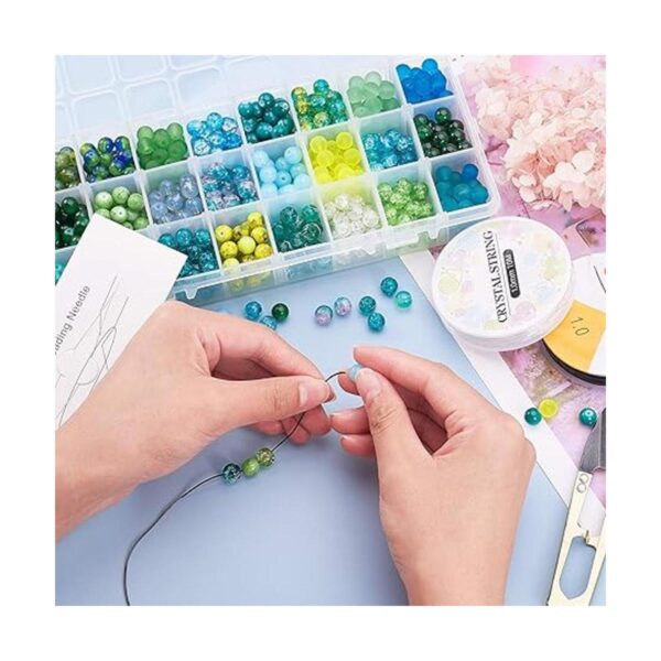 PH PandaHall 24 cuentas de cristal verde de 0.31 pulgadas_6