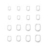 PH PandaHall 160 pcs 8 Sizes 304 Stainless Steel Snap On