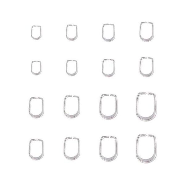PH PandaHall 160 pcs 8 Sizes 304 Stainless Steel Snap On