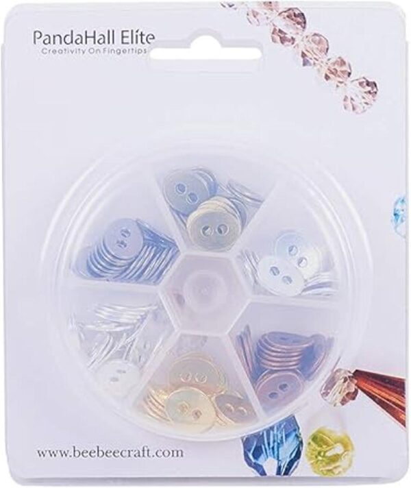 PH PandaHall 120 piezas de 6 colores ovalados 2 agujeros